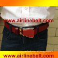 Top grade airplane buckle leather belt